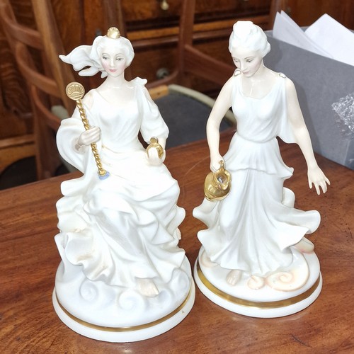 44 - 2 x Royal Doulton Enchantment figurines being HN2435 Queen of the ice & HN2437 Queen of the dawn