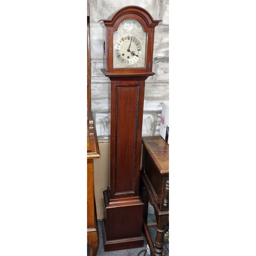 284 - 167 cm tall vintage Tempus Fugit grandmother clock with key