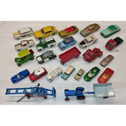 203 - Collection of 24 x mostly Corgi play worn vintage die cast vehicles