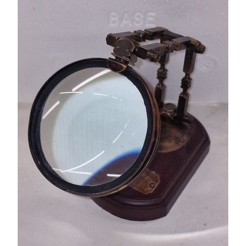 200 - Reproduction of a Henry Hughes & Sons opticians 19th century desk top magnifier