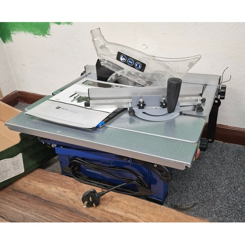 207 - Almost new Scheppach HS80 table saw with extra new Draper blade and instructions