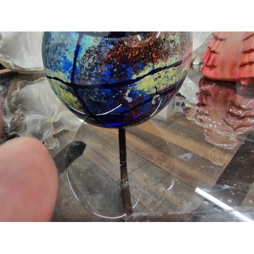 206 - Collection of 8 x assorted art glass paperweights - 4 with minor damage as shown, all proceeds from ... 