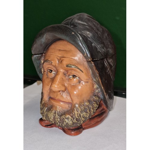 40 - 19th century? fisherman/sailors head tobacco jar