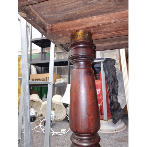 235 - Rare adjustable Victorian over bed serving table/book rest