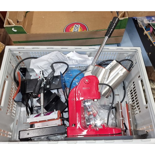 223 - Mug transfer printing kit, presses etc