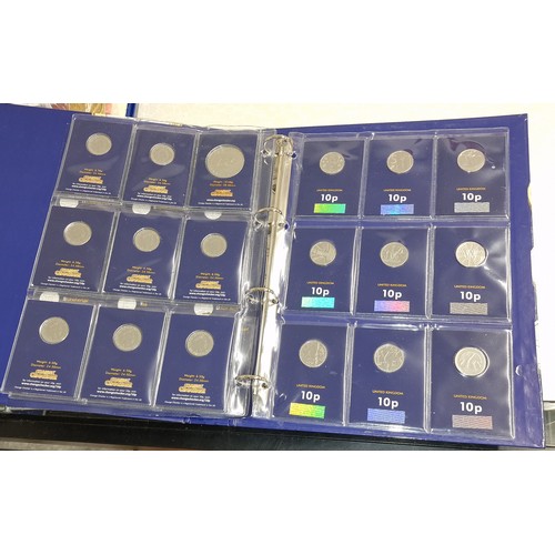 229 - Complete change checker folder of alphabet uncirculated 10p coins