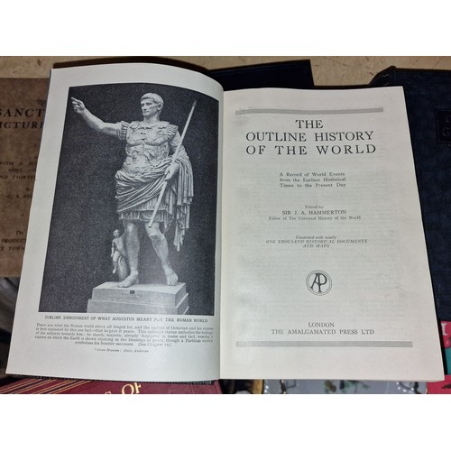 84 - Amalgamated Press Outline history of the world – Hammerton, 856 page hard back book in very good con... 