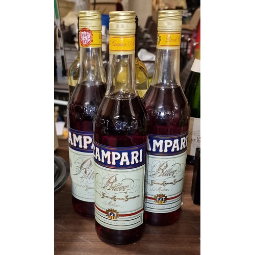 124 - 3 x unopened 70 cl bottles of Campari