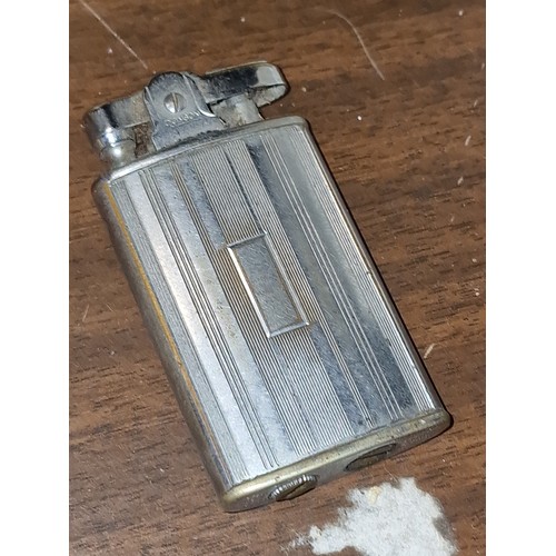 136 - Art Deco Ronson lighter with US and Canadian patent stamps