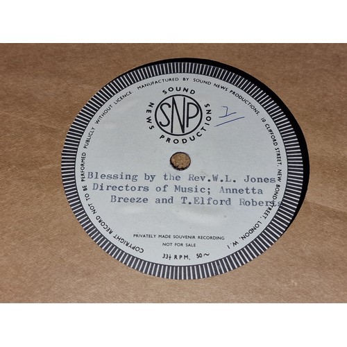 203 - 1960’s Sound news Productions, souvenir record of hymn singing from Prestatyn and blessing on revers... 