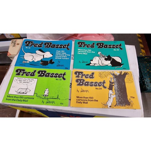 211 - 4 x vintage Fred Basset (Daily mail) cartoon books