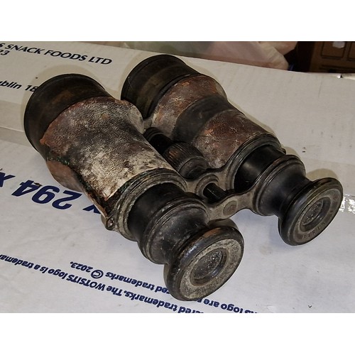 229 - Distressed pair of Lemaire Fabi Paris binoculars