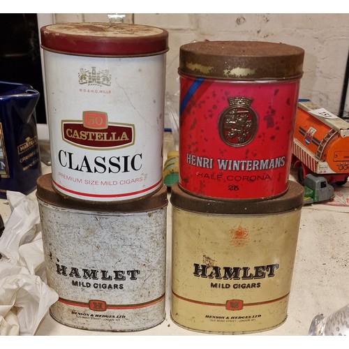 234 - 2 x Hamlet, 1 x Henry Wintermans and 1 x Castelle vintage cigar tins