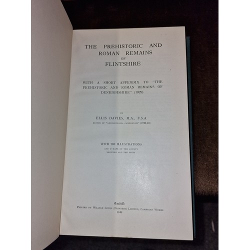 35 - 1949 The prehistoric and Roman remains of Flintshire - Ellis Davies, 465 page hard back book with 20... 