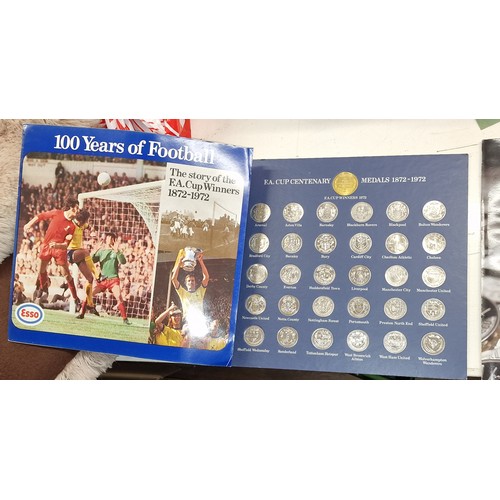 86 - Sainsburys 1998 official England squad complete medal collection and rare Esso complete 1972 FA Cup ... 