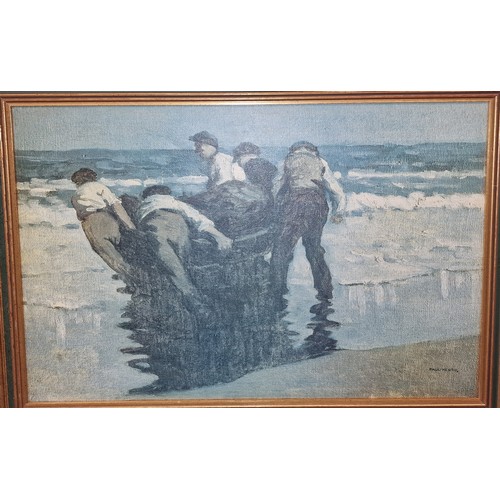 253 - 56 x 61 cm framed and mounted glazed and 69.5 x 49 cm framed on canvas, vintage prints after origina... 