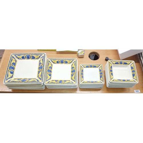 104 - 6 place setting Tiffany Boutique 24-piece dinner set in used condition with crazing in varying degre... 