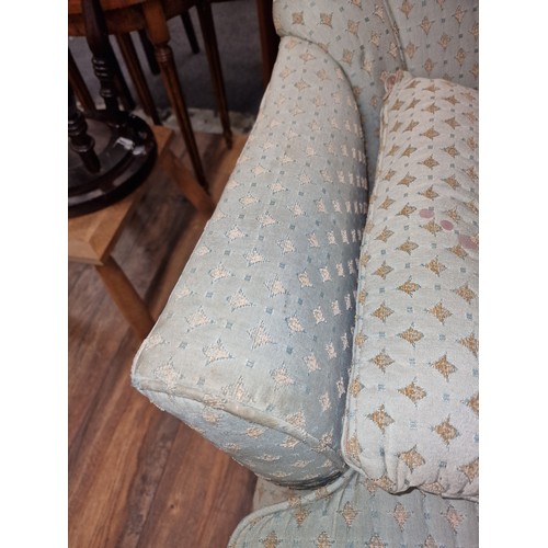 134 - Vintage shell back armchair with arm cushion