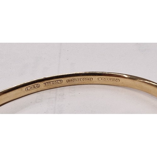 198 - 9 ct gold bronze core Lagarmic bangle