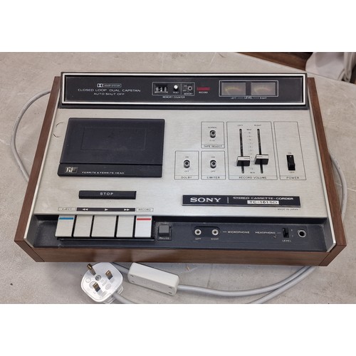 106 - Vintage Sony stereo cassette-corder model TC-161SD - tested but chewed tape so will need looking at