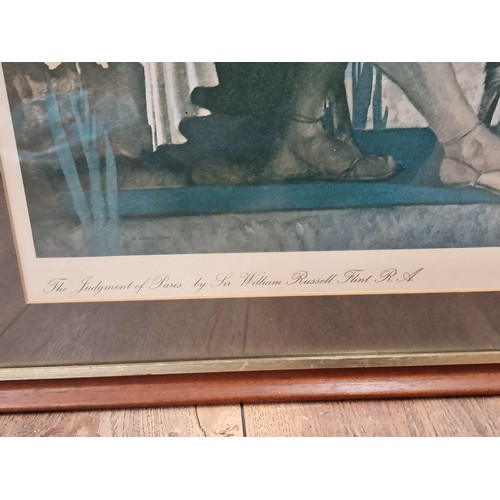 243 - 94 x 68 cm framed and mounted 1974 limited edition William Russell Flint print titled The Judgement ... 