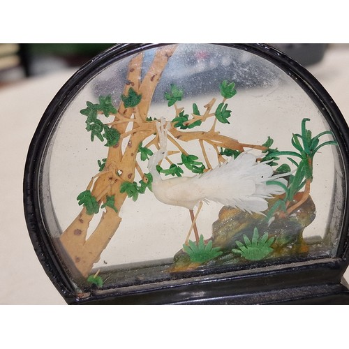 177 - 2 x small mantle piece Oriental dioramas