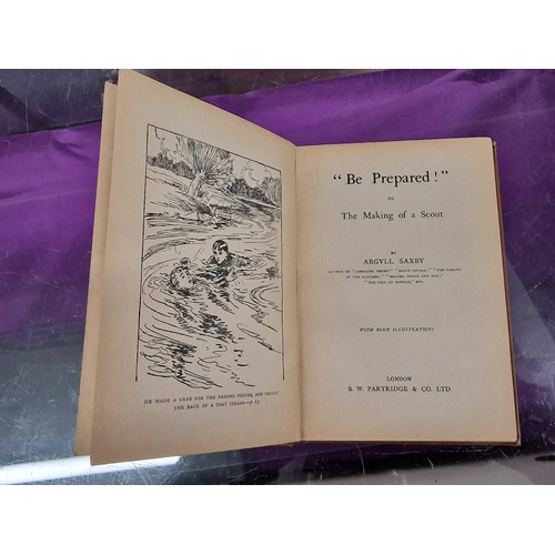 46 - Rare early 1900's Be Prepared or the making of a scout by Argyll Saxby hard back pocket book in very... 