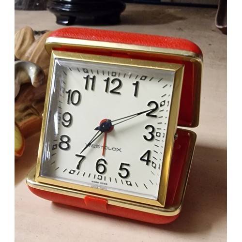 10 - Vintage Westclox wind up travel alarm clock