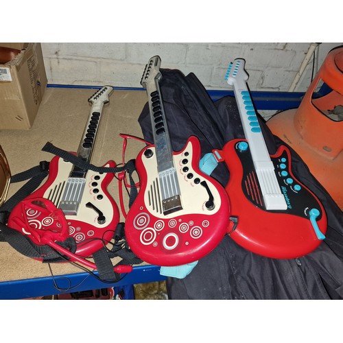 23 - 3 x Early Learning Centre childrens first electric guitars