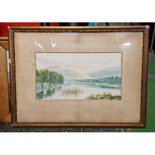 28 - 53 x 39.5 cm framed and mounted water colour painting, circa early 20th century, titled Battenthwait... 