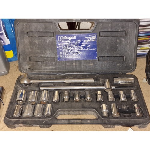 87 - Richmond near complete socket set in hard plastic case