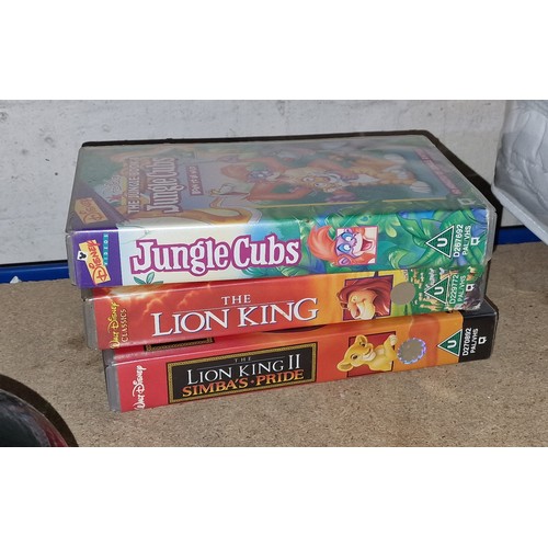 129 - The Lion King 1 & 2 and The Jungle Books Jungle Cubs vintage Disney VHS videos