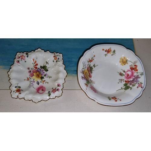 215 - 11 x 11 cm flat and 12 x 12 cm deep (chip on underside rim) Royal Crown Derby dishes