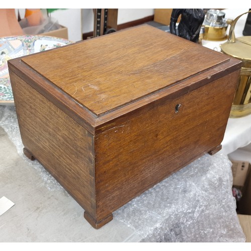 68 - 36 x 27 x 24 cm old wooden storage box