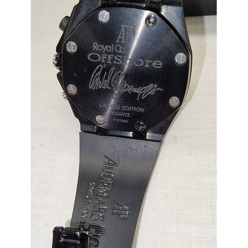 466 - Royal Oak Offshore, limited edition gents watch in working order but strap broken