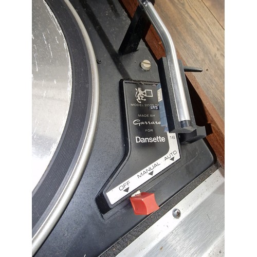 110 - Dansette Garrard vintage record player model 2025TC - working except auto drop not dropping