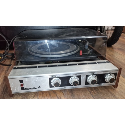 110 - Dansette Garrard vintage record player model 2025TC - working except auto drop not dropping