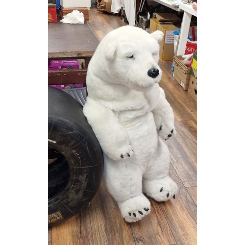 285 - Approximately 3 ft tall standing polar bear cuddly