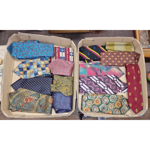 103 - Small bundle of assorted gents silk ties including 2 x Pierre cardin