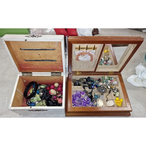 126 - 2 x jewellery boxes and contents