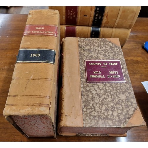 16 - Mold petty sectional division County of Flint, 1960 & 1961 large barristers law books