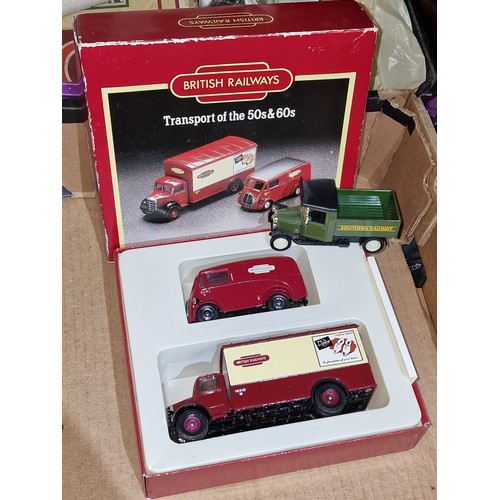 27 - Boxed and mint Corgi British railways transport of the 50's and 60's twin set and 2 x Oxford mini ve... 