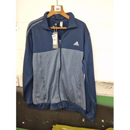 283 - New and tagged Adidas navy Reflex full zip track top size XXL