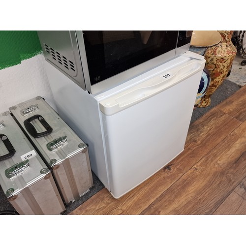 297 - 44 x 50 x 52 cm white counter top fridge