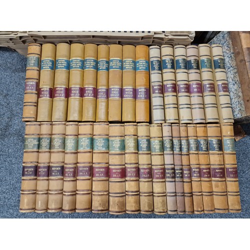 38 - Large collection of Victorian onwards leather bound barristers law books