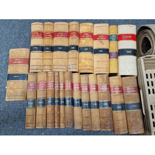 38 - Large collection of Victorian onwards leather bound barristers law books