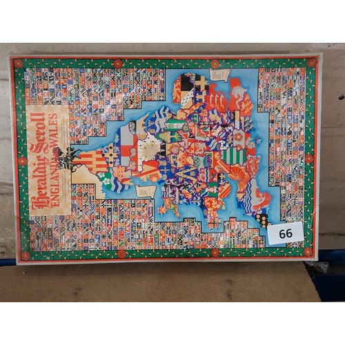 66 - Still factory sealed 2000 piece Heraldic scroll England and Wales jigsaw
