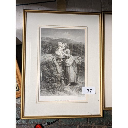 77 - 28 x 38 cm framed and mounted 19th century print after original engraving titled Best by the way
