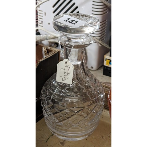 141 - Georgian style crystal decanter