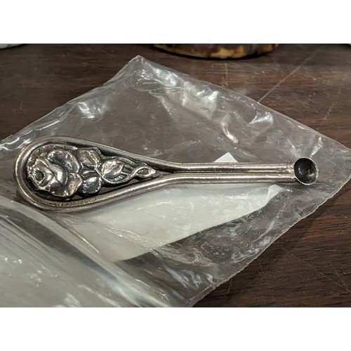 149 - White metal opium spoon